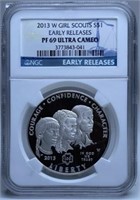 2013 GIRL SCOUTS SILVER DOLLAR