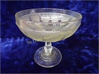 Pressed Glass Footed Compote