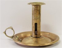 Georgian Brass Chamberstick w/Candlepush 4.5"H