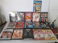 LOT OF 16 ASSORTED DVDs -some resealed
