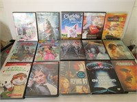 LOT OF 15 ASSORTED DVDs -some resealed