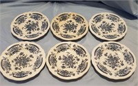 Blue Carnation Ironstone Plates