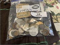 Bag of Foreign Coin & Currency