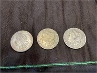 Three Morgan Dollars