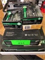 ASSORTED HITACHI NAILS AND STAPLES, (2) BOXES GRIP