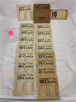 (16) Wayne gasoline price cards in cents