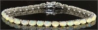 Genuine 18.75 ct Opal Tennis Bracelet