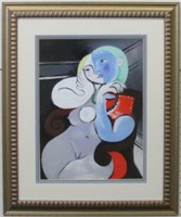 Nude Woman in Red Arm Chair Gicclee by Picasso