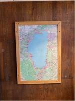Framed Map of Tahoe