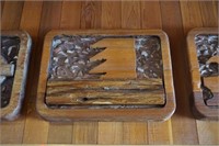 Wood Block Relief of Log & Saw