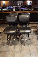 (4) High Back Swivel Bar Stools