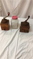 Vintage Coffee Grinders and Jar