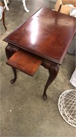 End Table with Queen Anne Legs with Pull Out Desk