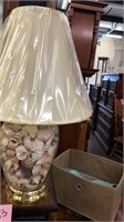 Glass Lamp With Sea Shells