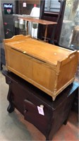 Small Wood Trunk, Toy Chest, Child's Bench