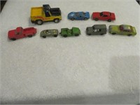 SELECTION OF VINTAGE TOY CARS AND TRUCKS 3.5"