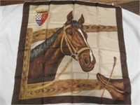 VINTAGE HORSE HAND ROLLED SCARF - MADE IN ITALY