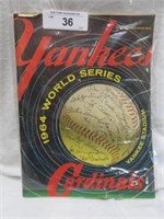 VINTAGE 1964 WORLD SERIES YANKEES / CARDINALS