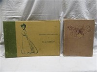 2PC VINTAGE "SKETCHES AND CARTOONS" BY C.D.