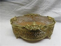 ORNATE FRENCH STYLE FOOTED JEWELRY BOX