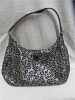 AUTHENTIC COACH BLACK AND SILVER LEOPARD