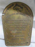 VINTAGE "THE GEORGE AND DRAGON INN" PLAQUE FROM