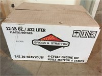 12 Bottles of Briggs & Stratton 4 Cycle Engine Oil
