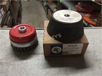 2 New Erno Cup Grinding Wheel & Wire Wheel