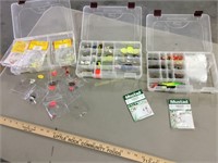 Fishing Lures and Gear with Tackle Boxes