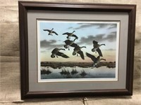Goose Lake / Canada Geese Print by John Bald