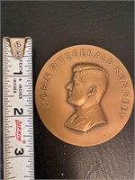 Bronze John F Kennedy Medallion paperweight