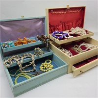Vinage Lady Buxton Jewelry Box w/ Costume Jewelry