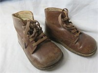 1920'S KIDS LEATHER SHOES/BOOTS IN EXCELLENT SHAPE
