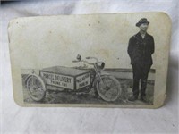 ANTIQUE PARCEL DELIVERY ADVERTISING CARD WITH