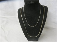 (2) VINTAGE STERLING SILVER CHAINS