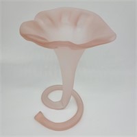 Frosted Pink Art Noveau Style Vase