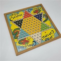 Vintage Chinese Checkers Board / Decor