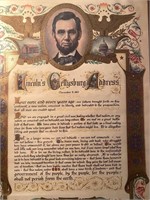 Lincoln Gettysburg address framed