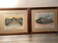 Two framed prints 1904 worlds fair st louis