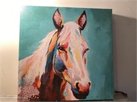 Horse print on canvas