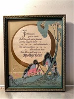 Framed poem print mother dear