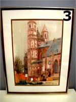 Water Colour " Worms Cathedral" by Peter Geotz