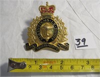 RCMP Cap Badge Canadian Royal Mounted Police