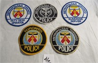 5 Toronto Police Patches