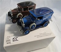 Two 1930s Ford Truck Die Cast 1:32 Scale w COA