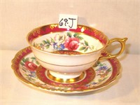 Paragon Cabbage Rose  Double Warrant Cup & Saucer