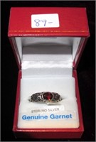 Sterling Silver Garnet Ring W/ Appraisal