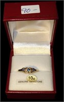 10KT. Yellow Gold Gen. Sapphire Ring W/ Appr.