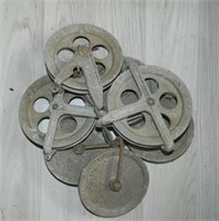 7 Vintage Pulleys