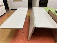 3 folding tables 8’.
